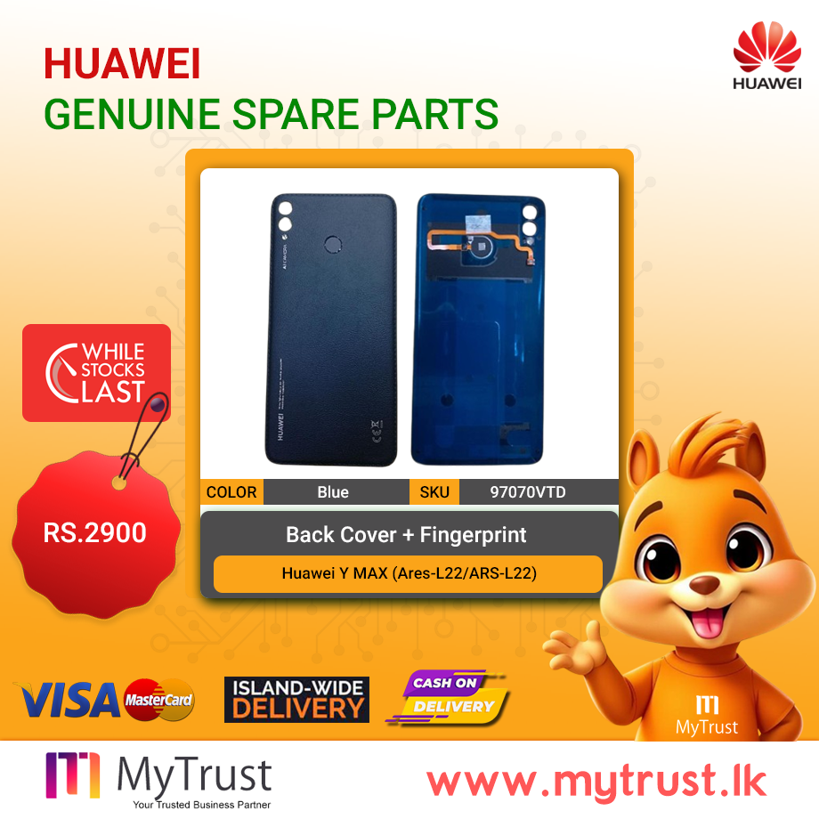 P7070VTD-Back Cover-Ares-L22- Huawei Y MAX (ARS-L22)