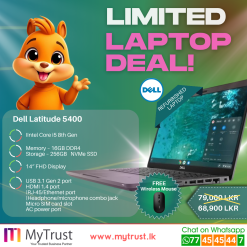 DELL Latitude 5400 ( Intel i5 8th Gen) – Refurbished