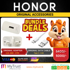 HONOR Bundle Deal  - 3.3A -66W - 3 PIN  Adaptor +  Cable Type C -3.5A