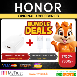 HONOR Bundle Deal  - 5A -100W - 3PIN  Adaptor +  Cable Type C -6A