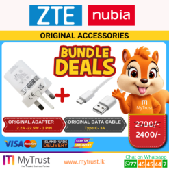 ZTE Bundle Deal  -2.2A -22.5W - 3 PIN  Adaptor +  Cable Type C -3A