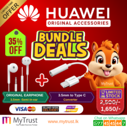 Huawei Bundle Deal- 3.5mm Earphone  + 3.5mm to Type C Converter