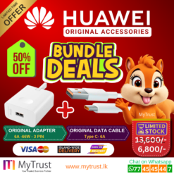 Huawei Bundle Deal- 6A 66W Adaptor + Cable Type C -6A